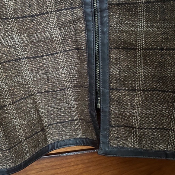 Jessica Howard Jacket Blazer Brown Tweed Plaid Zipped Size 10P - Picture 9 of 12